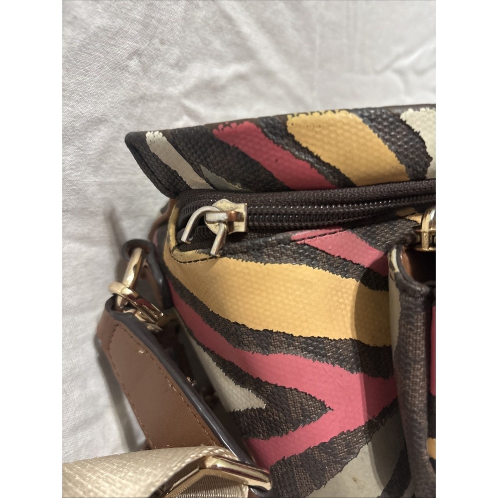 Michael Kors Slater Medium Metallic Zebra Logo Sling Fanny Pack Purse Crossbody - Picture 5 of 15